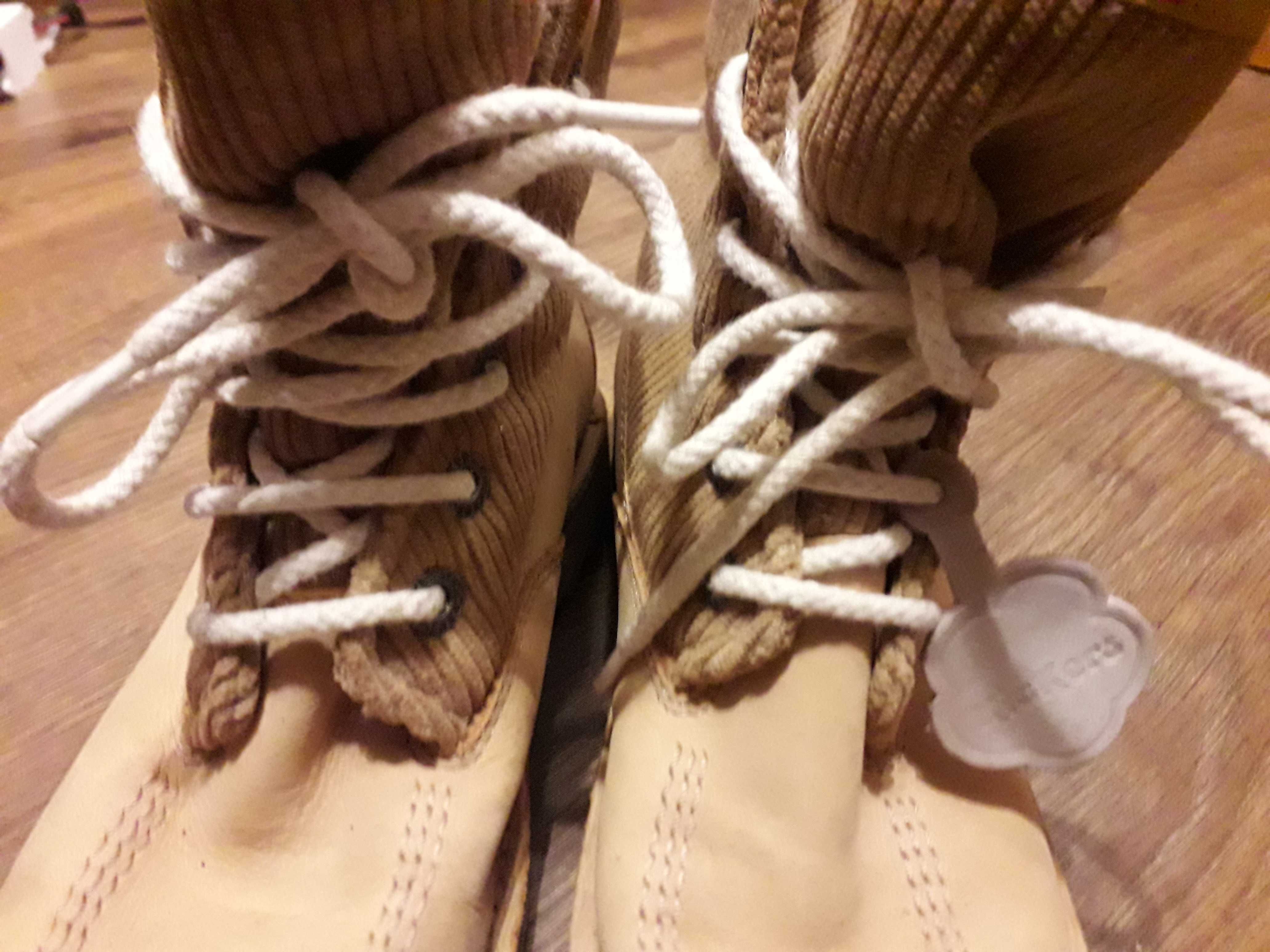 trapery  zimowe skórzane  ocieplane timberland