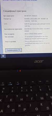 Ноутбук acer EX 2519 series N15 W4