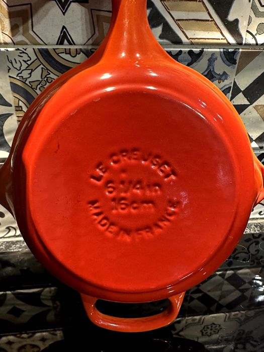 2 patelnie żeliwne Le Creuset mała i duża