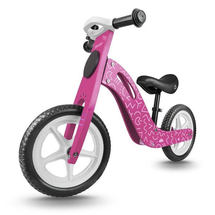 rowerek biegowy drewniany różowy ricokids rc-614