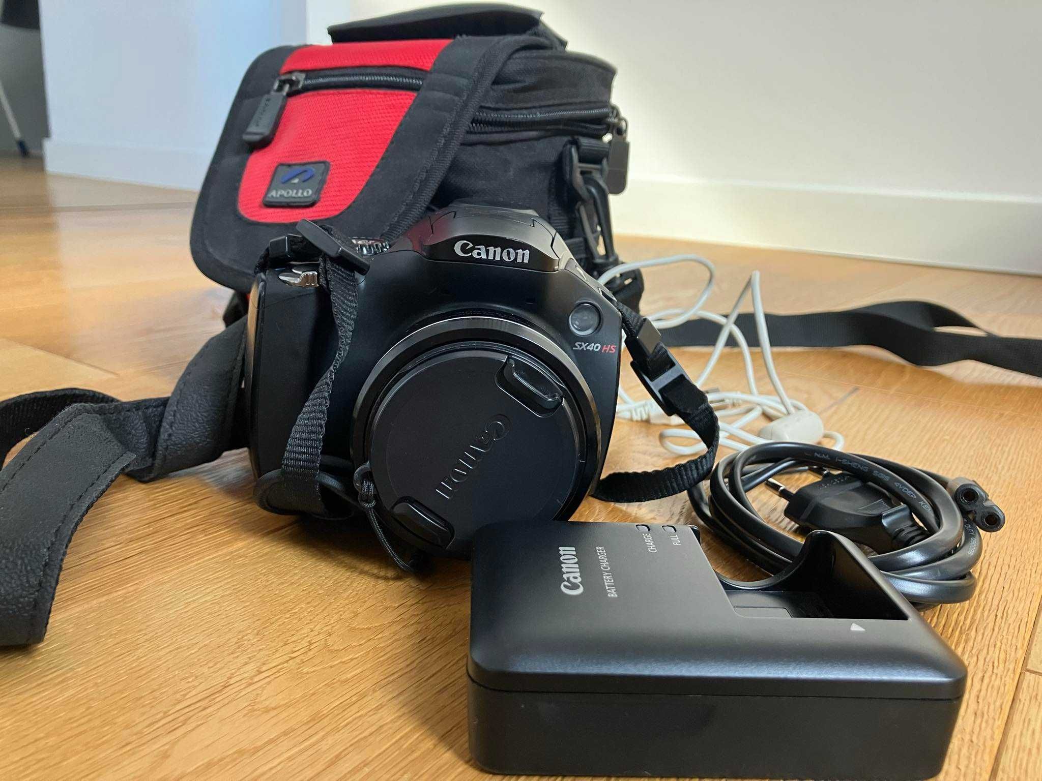 Canon PowerShot SX 40 HS sx40 kompaktowy aparat torba ładowarka