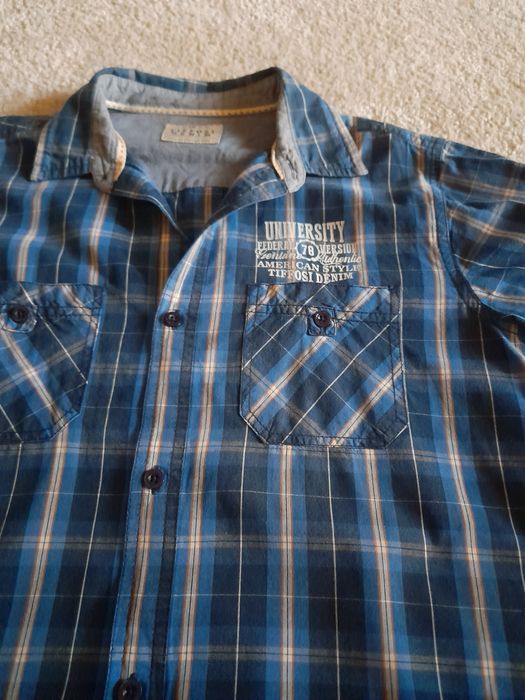 Camisa azul manga tiffosi
