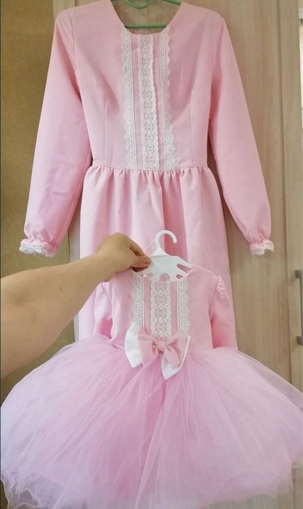 Family look ( фэмели лук на годик) платье для мамы и дочки