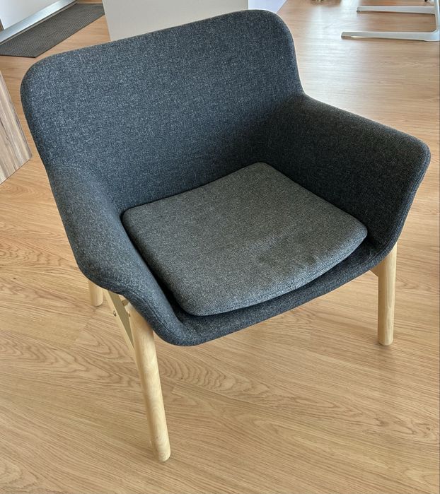 Ikea Vedbo paltrona Gunnared cinzento como novo