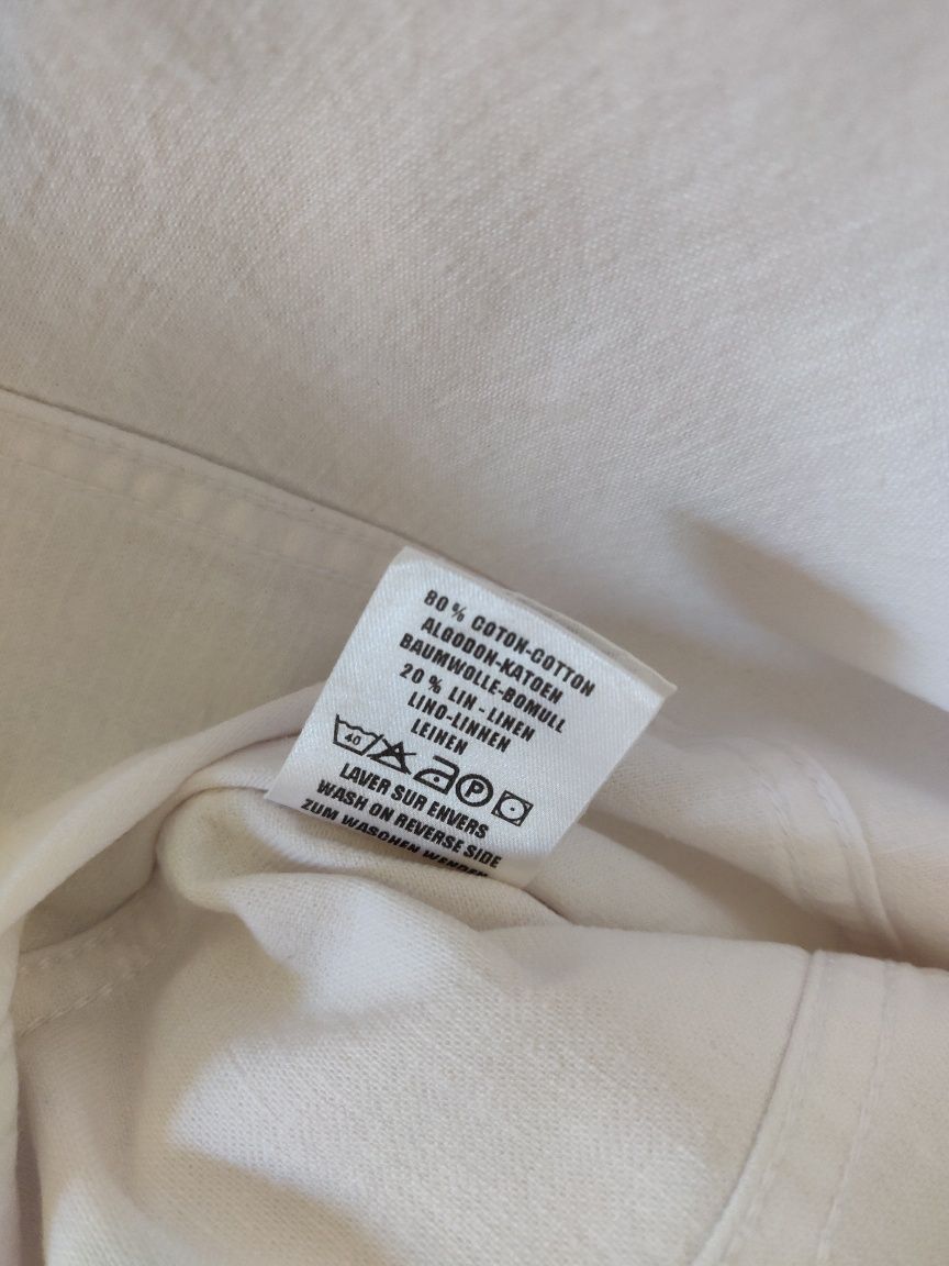 Casaco Denim Branco M 38 Mulher