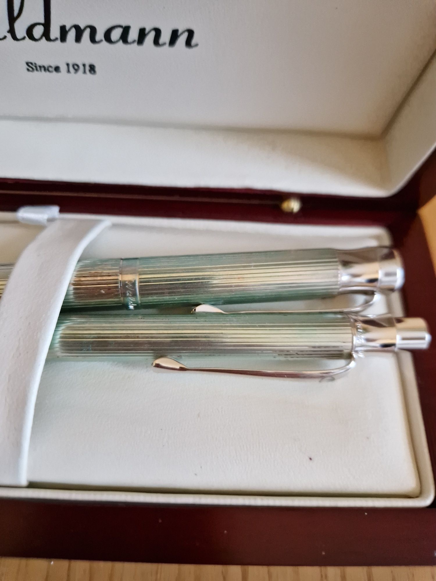Pióro wieczne i długopis Waldmann Tango srebrne