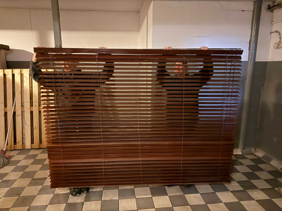 roleta drewniana brązowa 3 sztuki