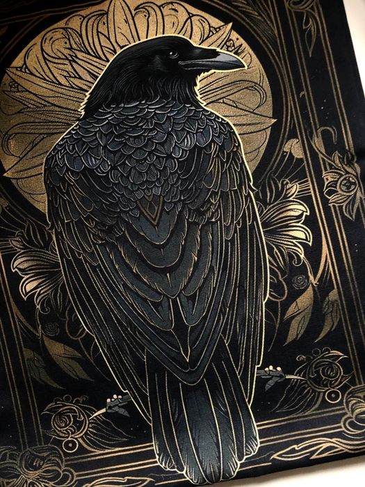 Torba jednokomorowa gothic rock kruk piekny