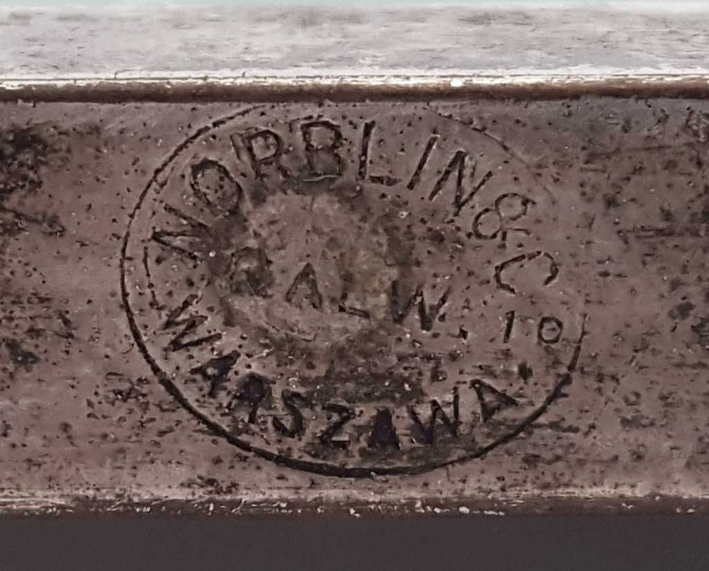 Lustro fazowane w ramie autorskiej NORBLIN & Co GALW. WARSZAWA z XIX w