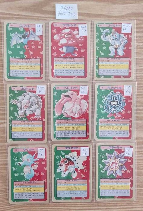 Cartas Pokémon Topsun e Bandai Carddass 1997