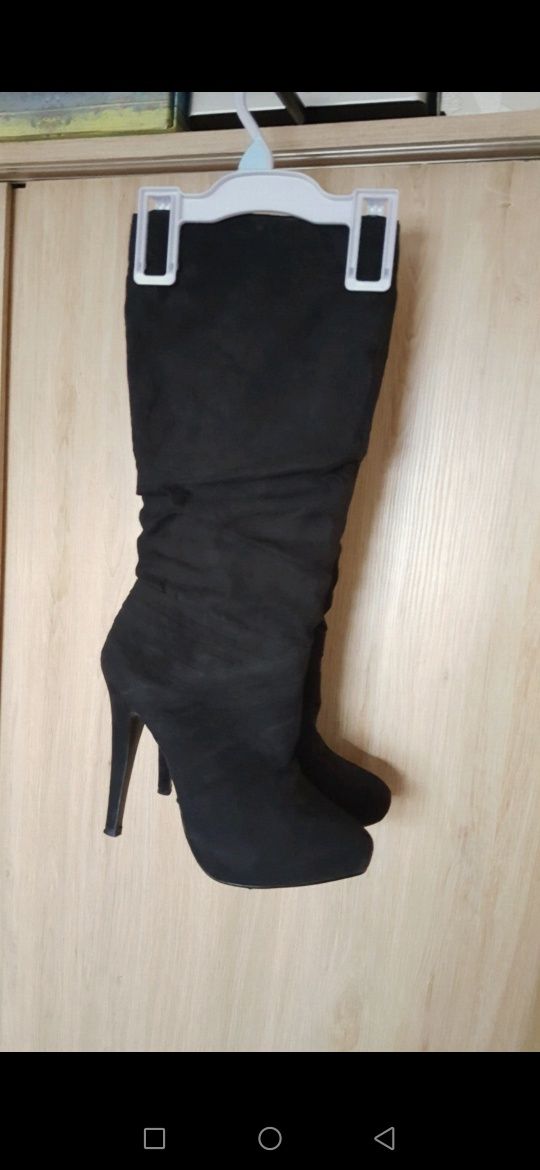 New Look czarne buty wysokie kozaki rozmiar 40