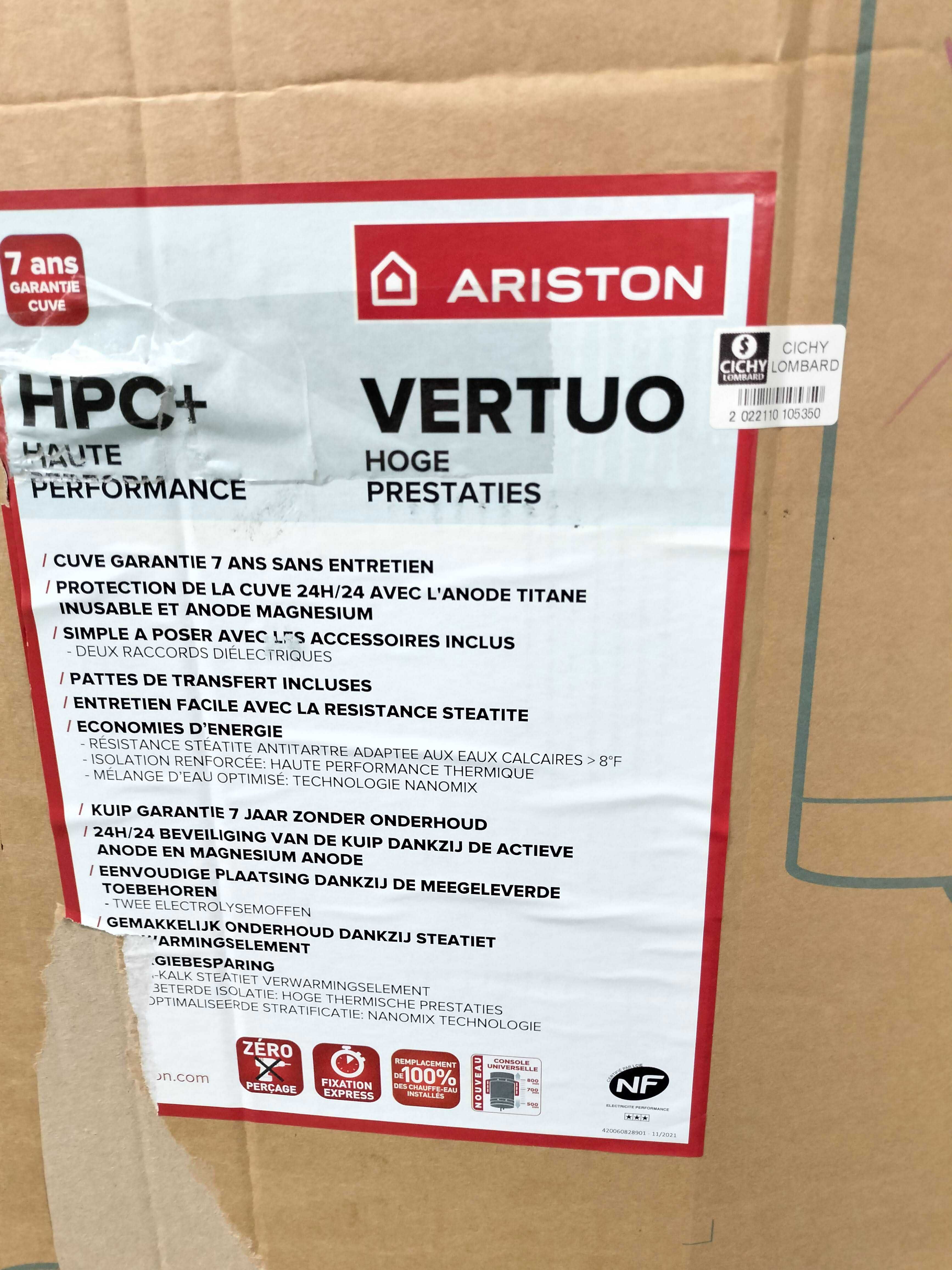 Ariston HPC+, elektryczny podgrzewacz wody ścienny pionowy 200 l