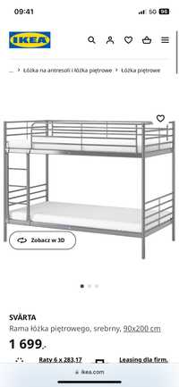 Łóżko pietrowe svarta IKEA
