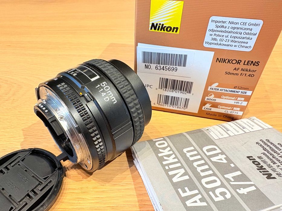 Nikkor Nikon 50mm f/1.4D w idealnym stanie JAK NOWY