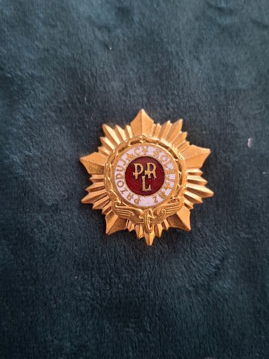 Odznaka Wzorowy Kolejarz PRL na agrafkę