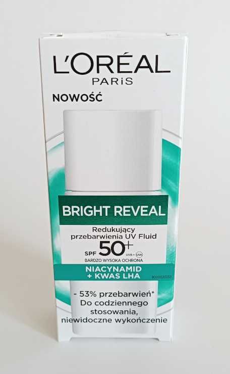 Redukujący przebarwienia UV Fluid z SPF 50+ Bright Reveal LOreal Paris