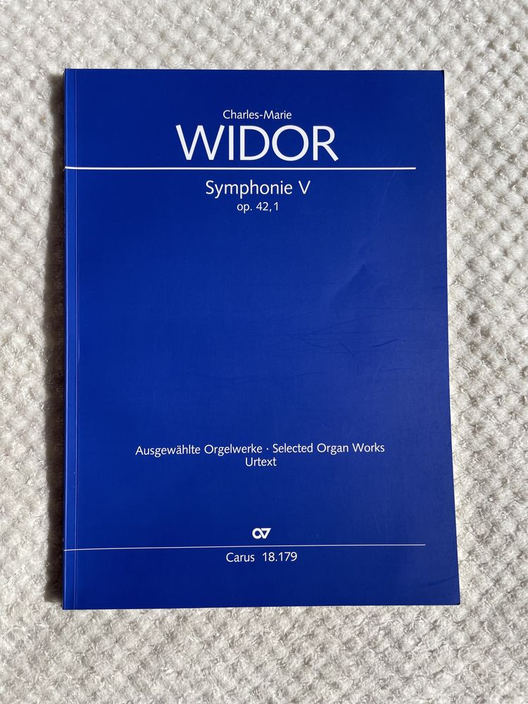 Widor 5 Symfonia wyd. Carus - nuty organy