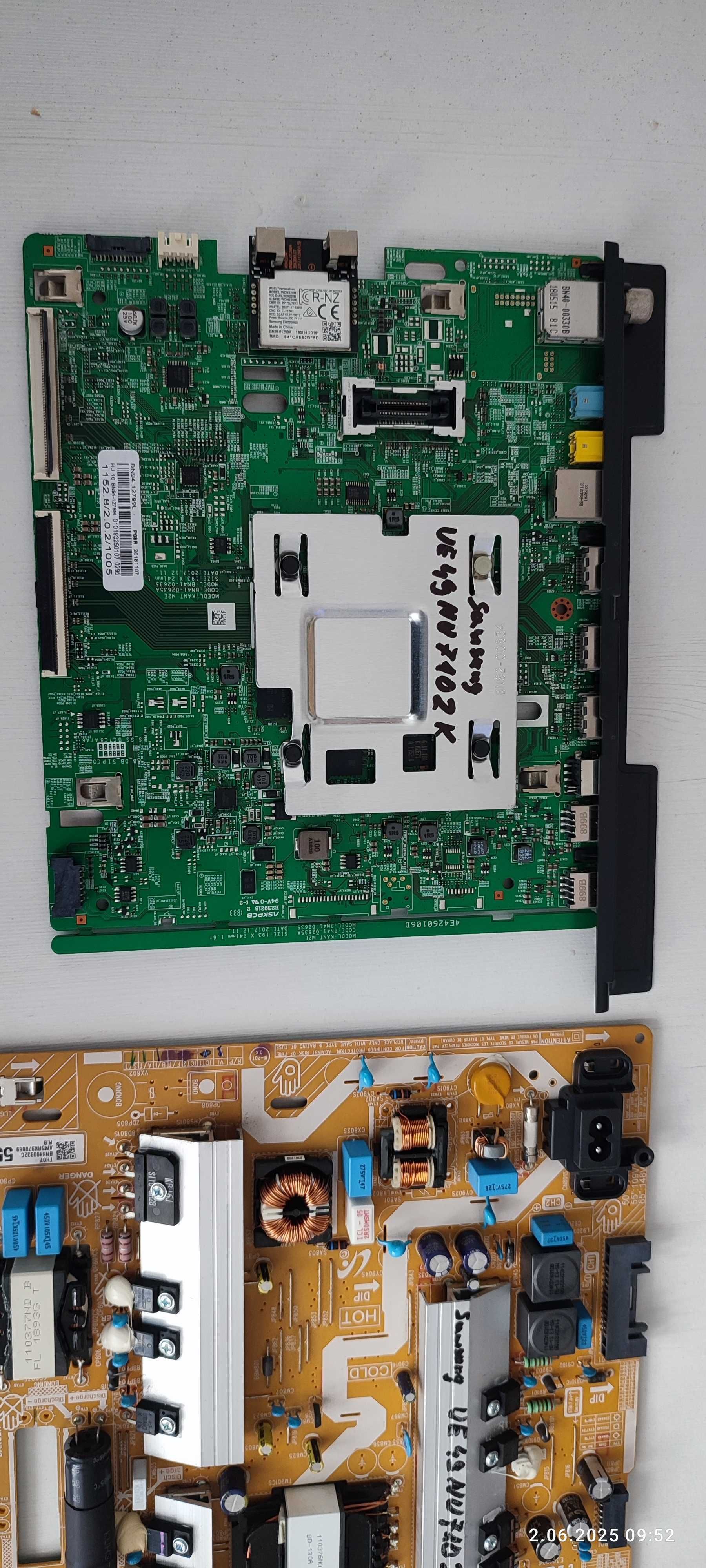 Płyta główna+zasilacz telewizor Samsung  UE49NU7102K