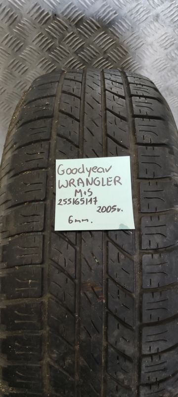opona goodyear m+s 255/65 r17 2005r 6mm