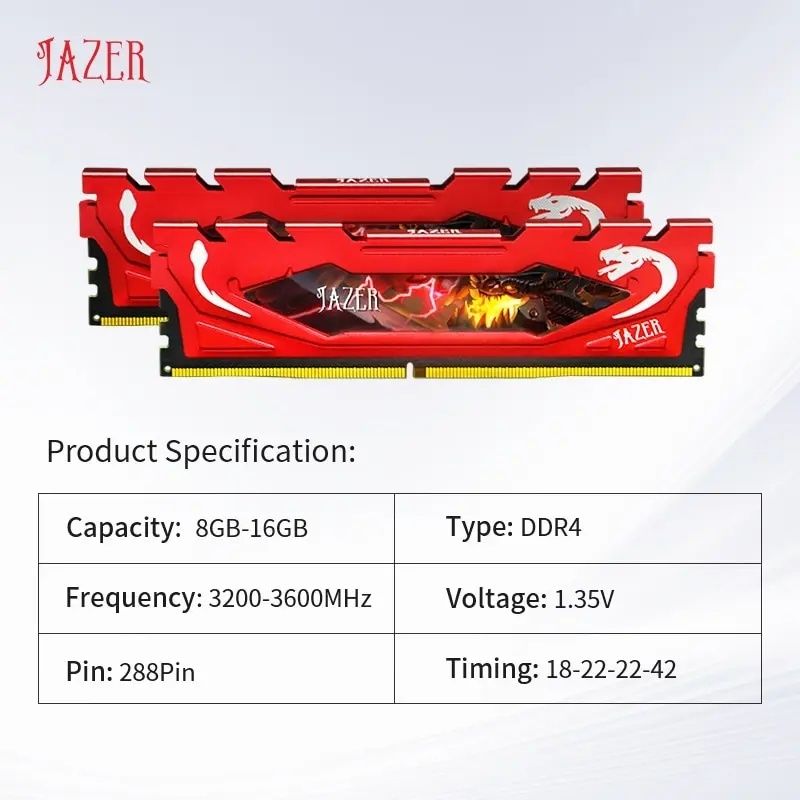 Jazer 8GB DDR4 3200 оперативная память озу