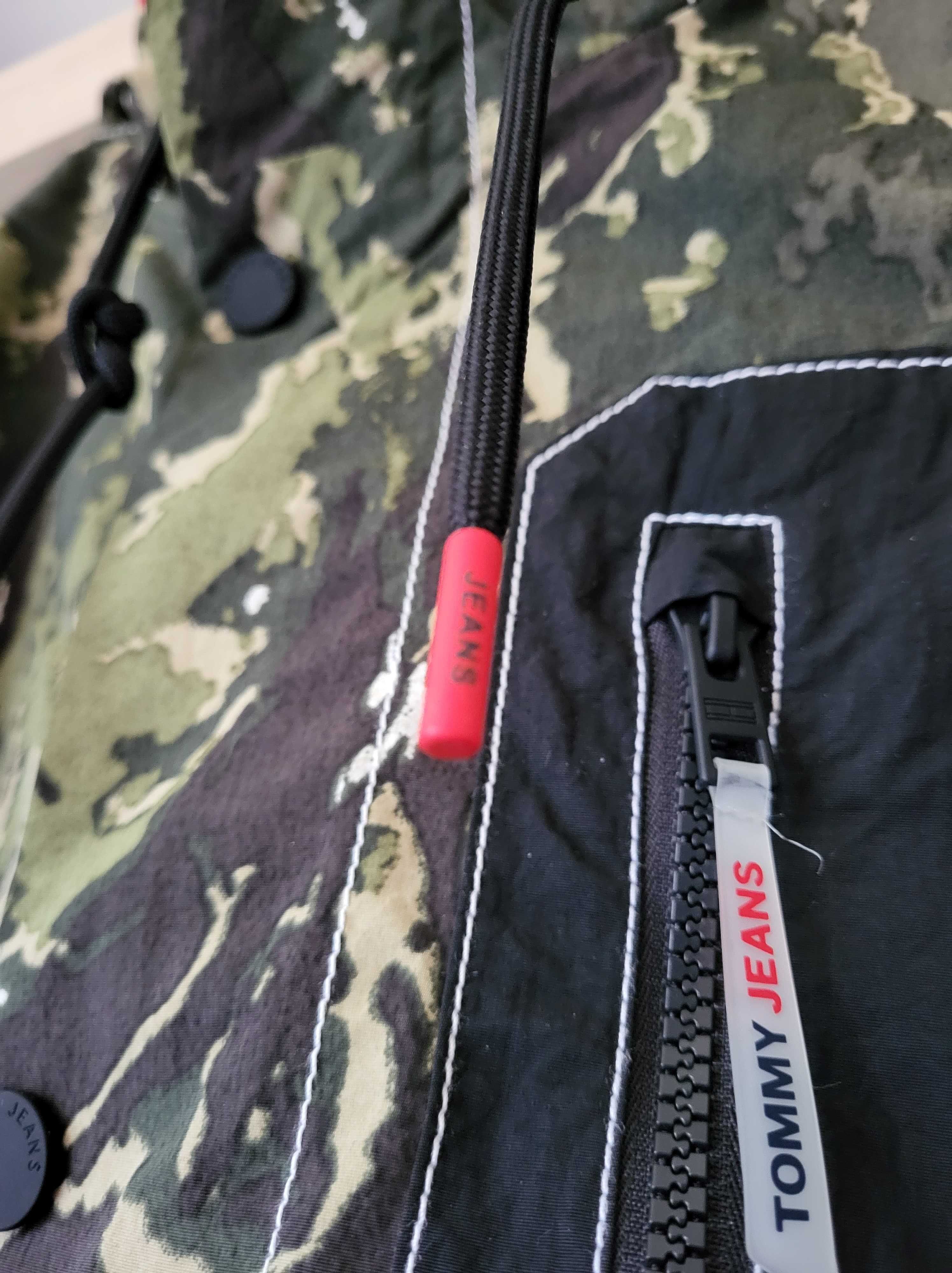 Tommy Hilfiger Panel Camo kurtka moro wiosenna wiatrówka oryginał