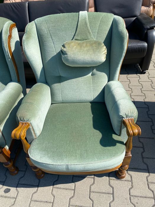 Klasyczny wypoczynek Sofa + 2x fotel + pufa DOWÓZ DO DOMU