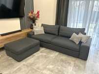 Kanapa sofa ikea kivik 3-osobowa rozkładana z podnóżkiem