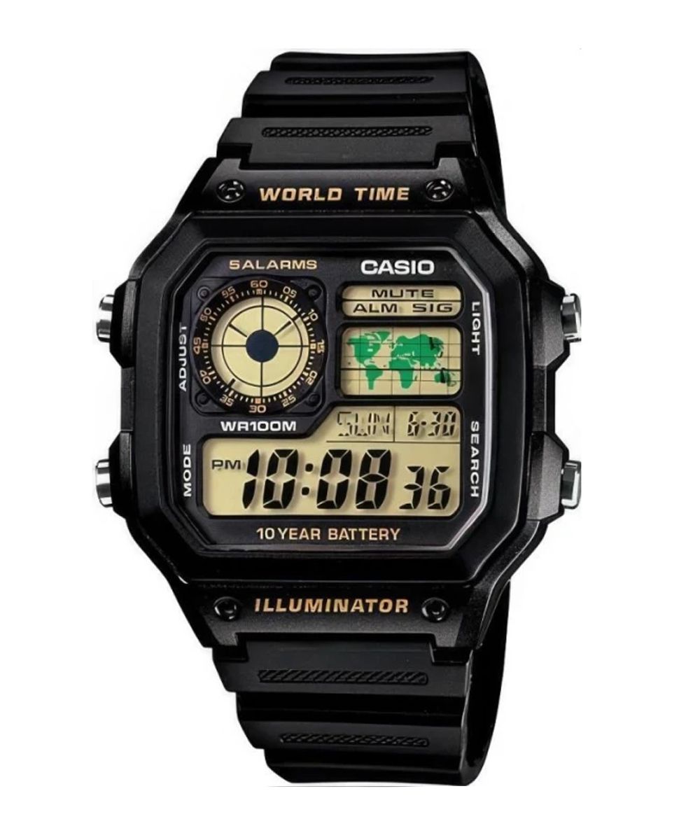 zegarek męski casio ae-1200wh-1bvdf + box