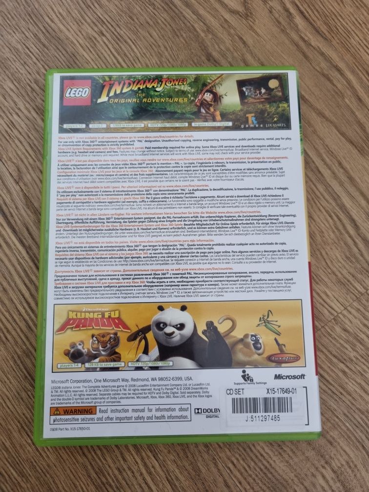 Lego Indiana Jones/ Kung fu Panda Xbox 360