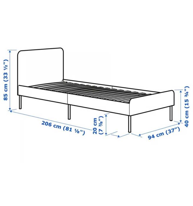 Cama slattum + colchão vesteroy