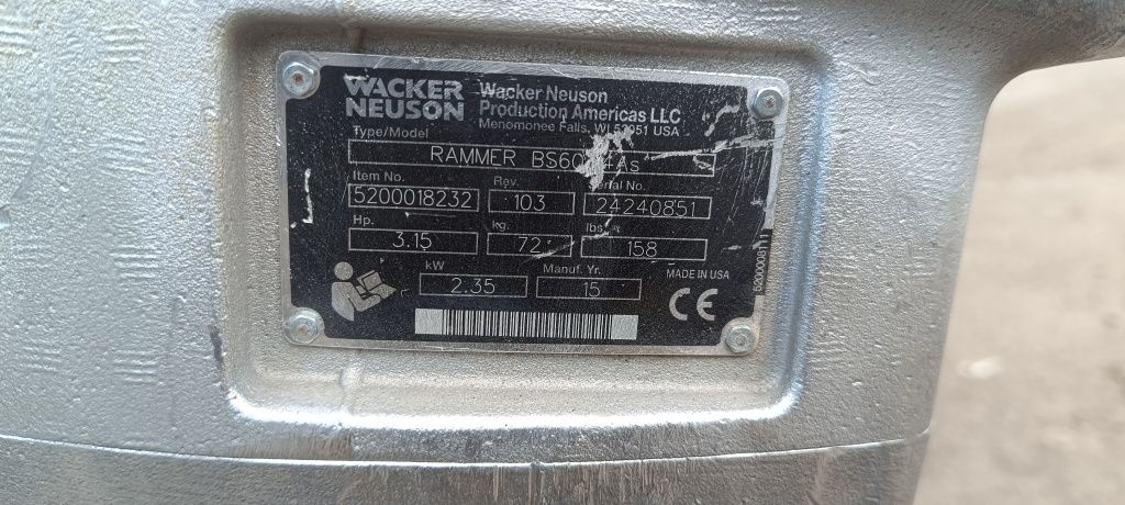 Skoczek stopa ubijak Wacker Neuson 2015r
