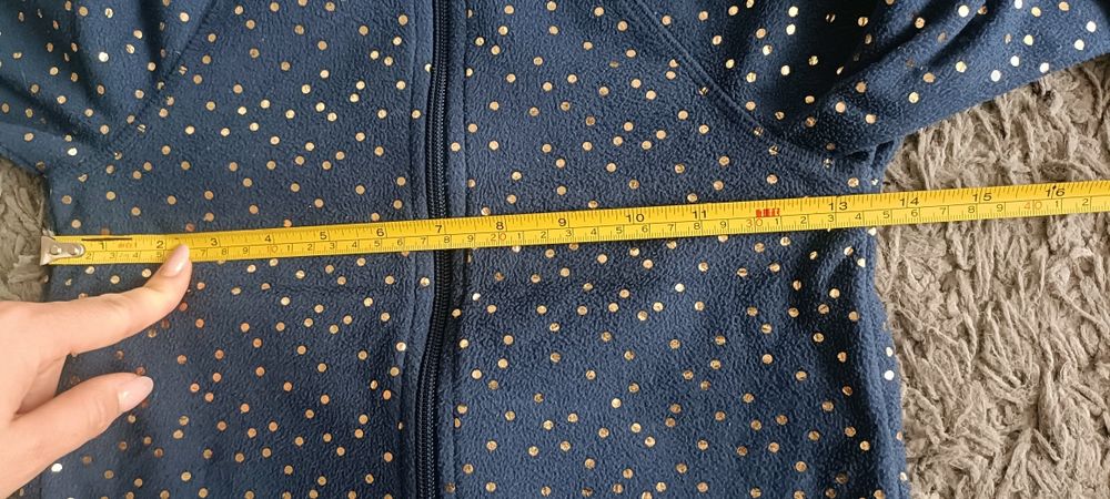 Bluza polar h&m 104 granatowy w kropki