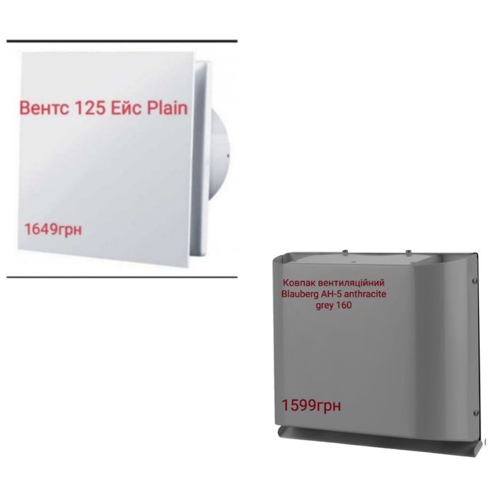 Вентс 125 Ейс Ace 125+ Панель ФП 180 / Ковпак вентиляційний Blauberg