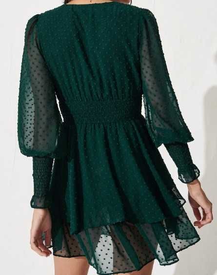 Vestido rendado curto