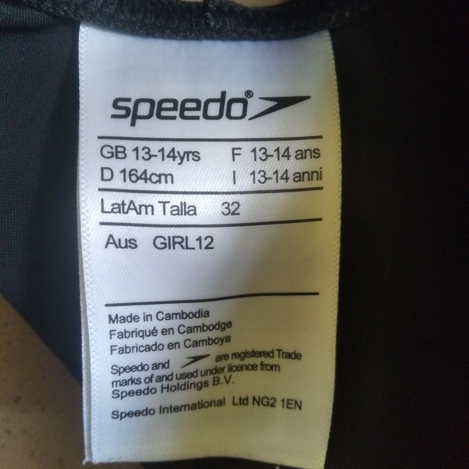 Strój kąpielowy Speedo na wzrost 164 cm