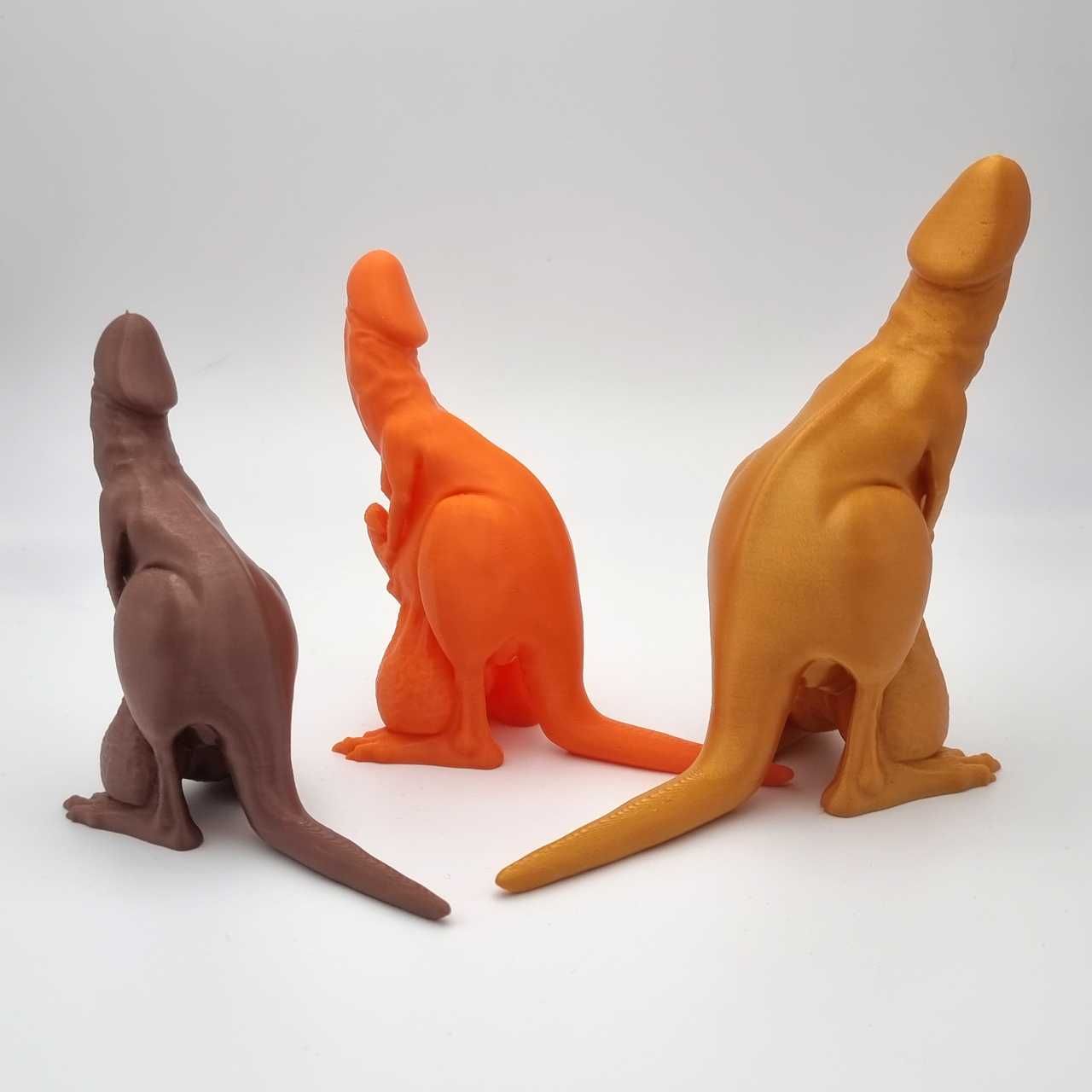 Figura Canguru Peculiar 3D | Presente Divertido Adulto