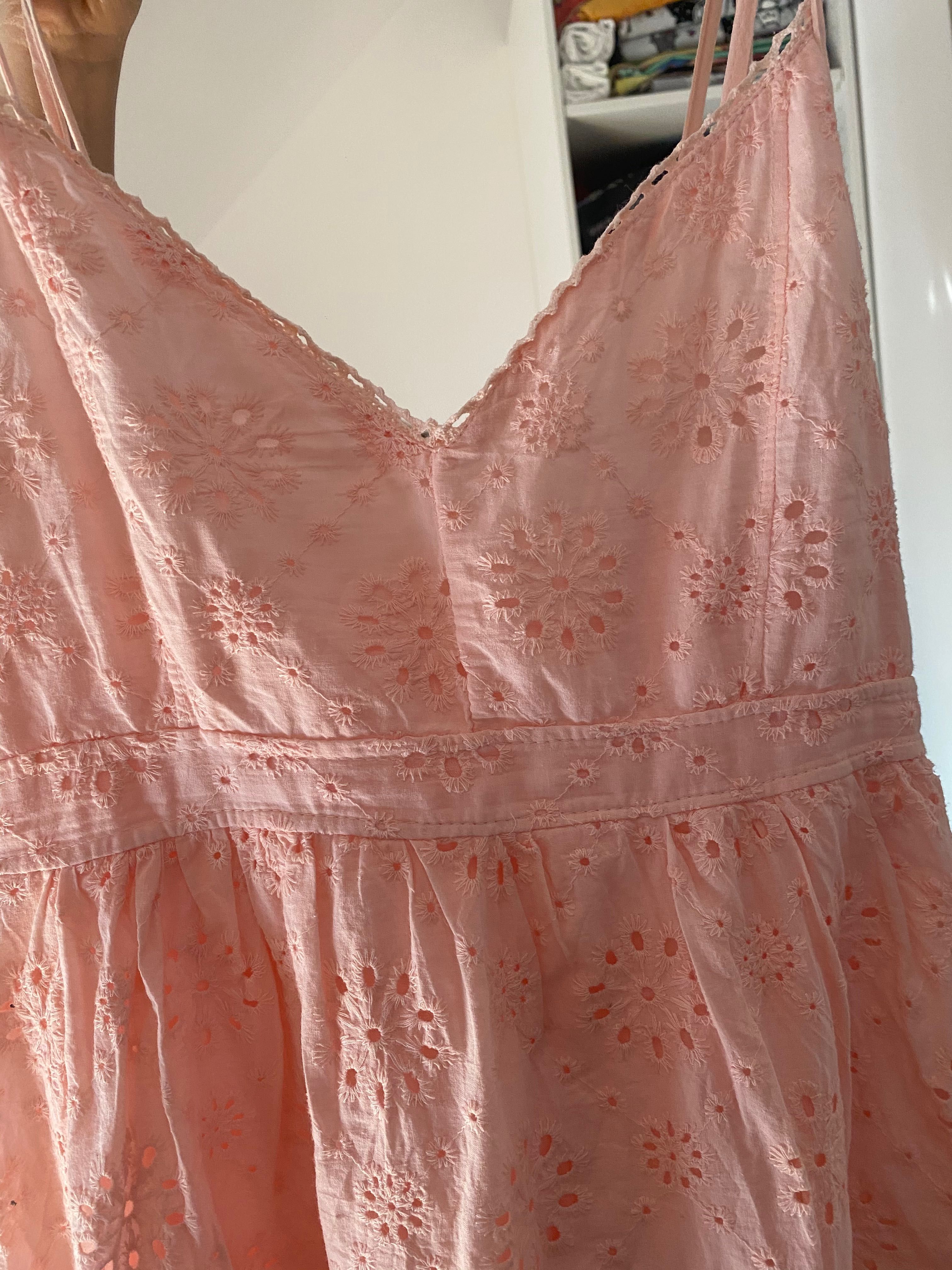 Piękna nowa bawełniana sukienka, różowa Angela Butik