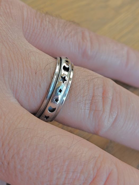 Серебряные мужские кольца антистресс 925 проба.