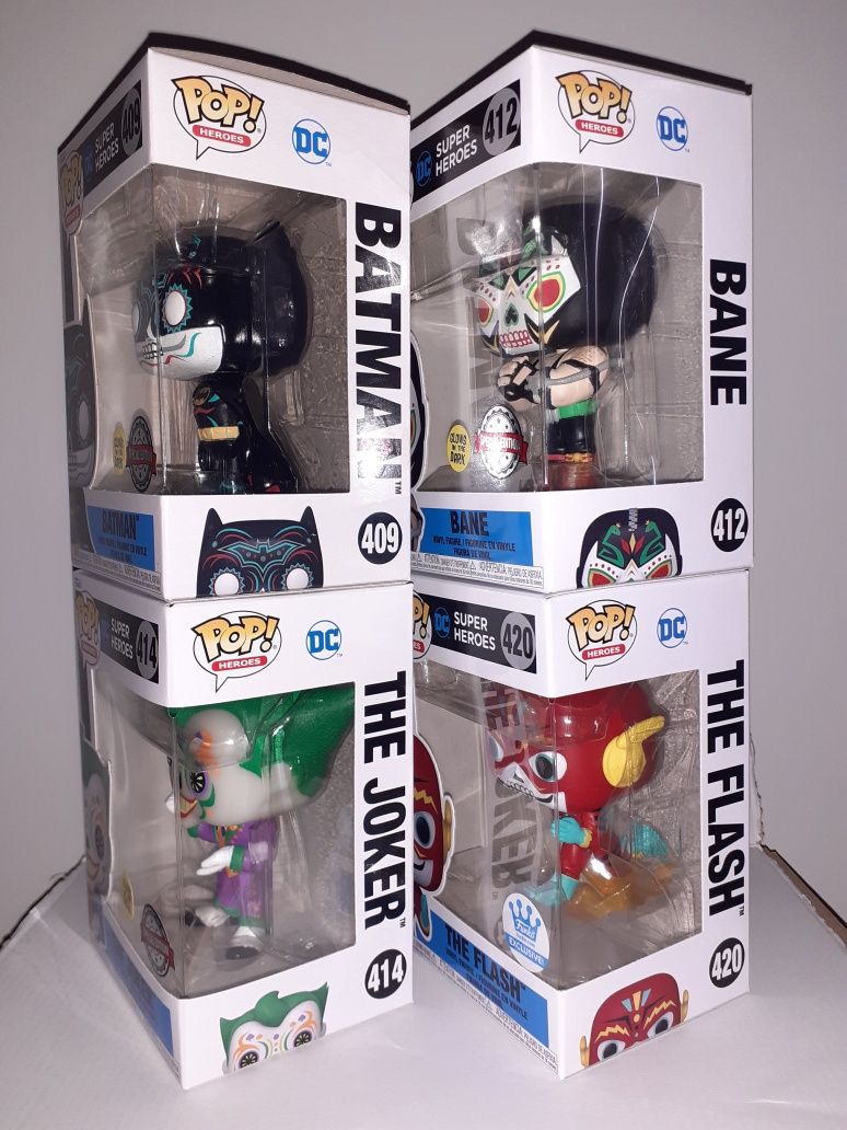 DC Super Heroes Dia de Los Muertos Glow 4 pack