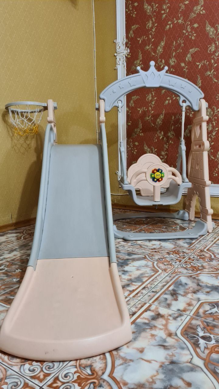 Детский игровой комплекс baby safety-горка, качелька, баскет