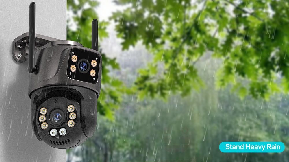 Podwójna kamera zewnętrzna obrotowa 4K 8MP WiFi 128GB monitoring