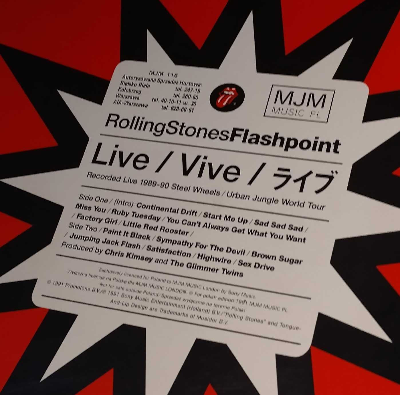 Winyl	The Rolingstones - Flashpoint	1991