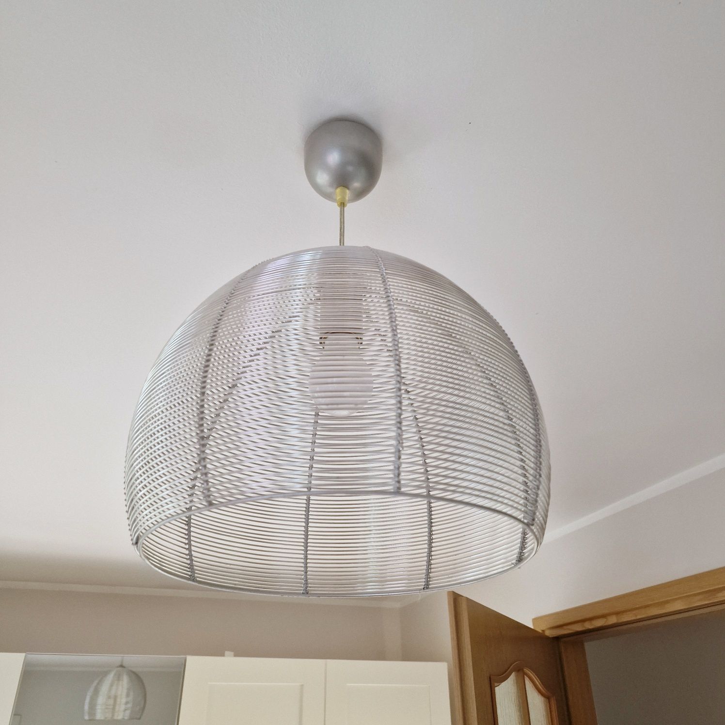 Lampa aluminiowa sufitowa + żarówka
