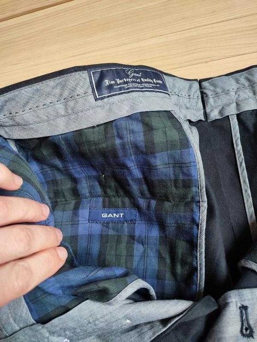 чёрные брюки от gant regular fit португалия - 34W/наш 50р