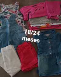 11 peças menina 18/24 meses