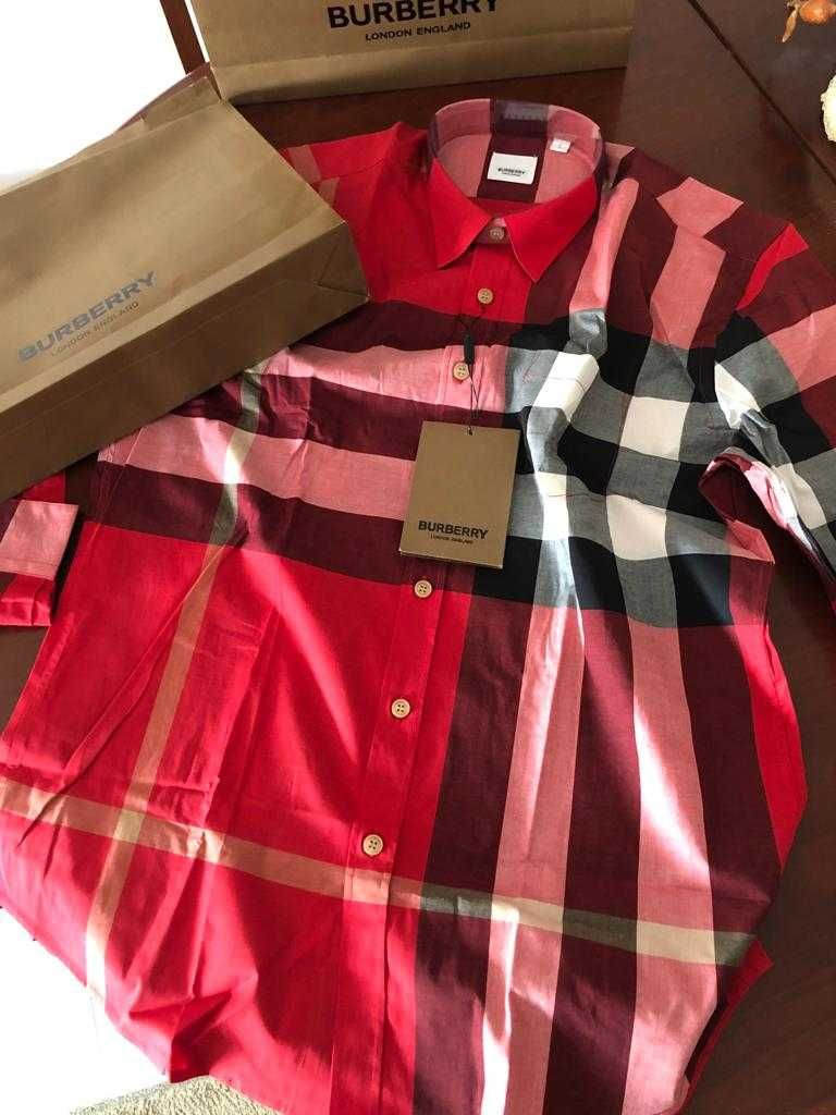 Burberry Camisa de popeline  xadrez