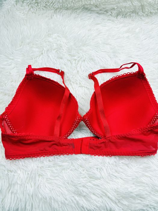 Biustonosz usztywniany 85D czerwony