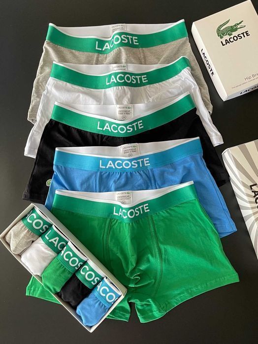 Чоловічі труси Lacoste преміальної якості. Мужские боксеры Лакост
