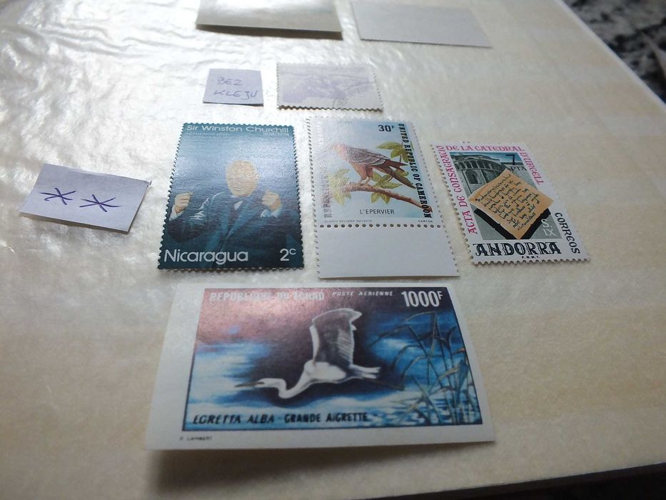 5szt. znaczki Nikaragua 1974/1983r.,Kamerun,Andora ,Czad stan** czyste