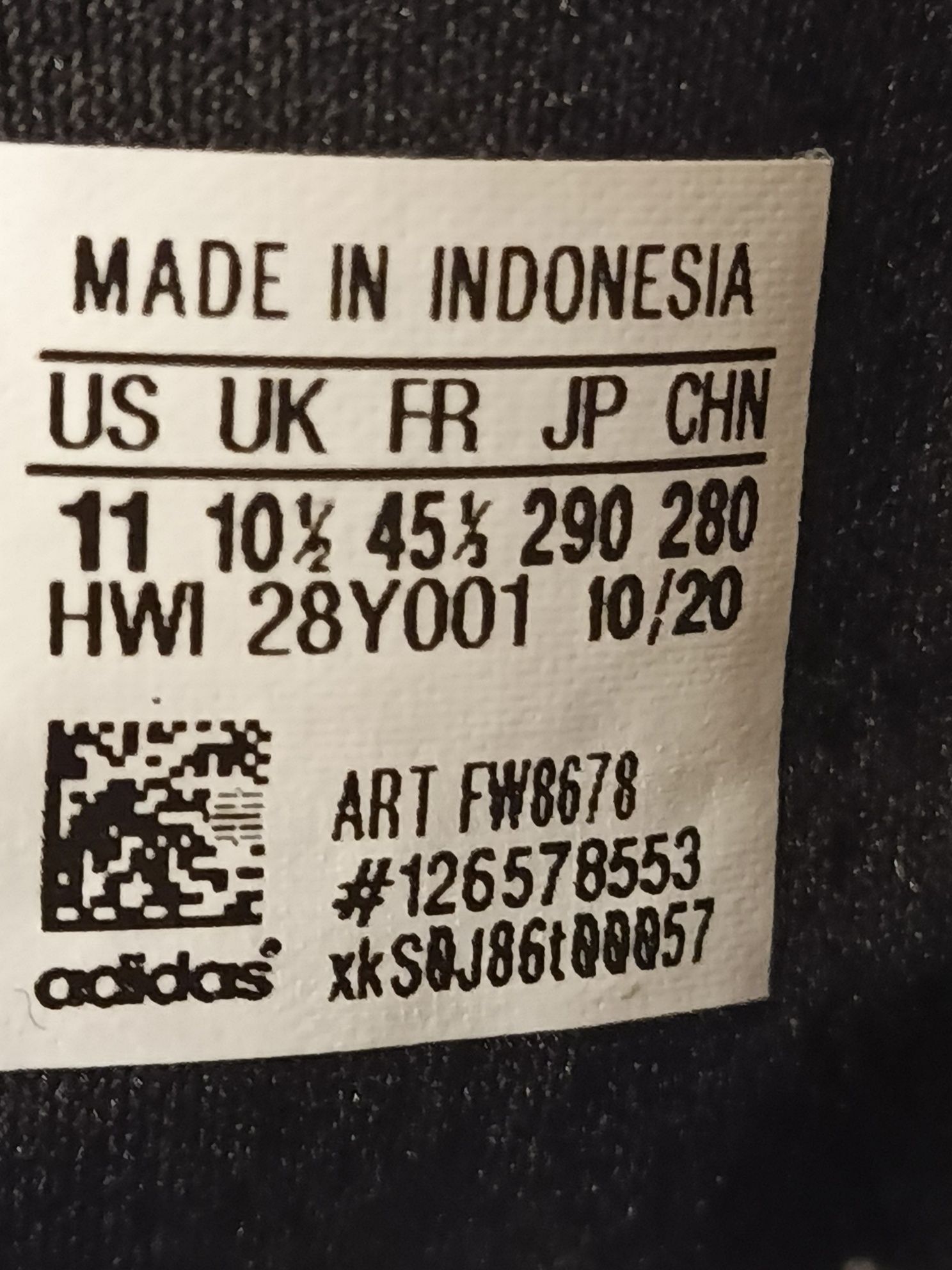 кроссовки  Adidas Duramo SL FW8678 45.5 (10.5UK) 29 см